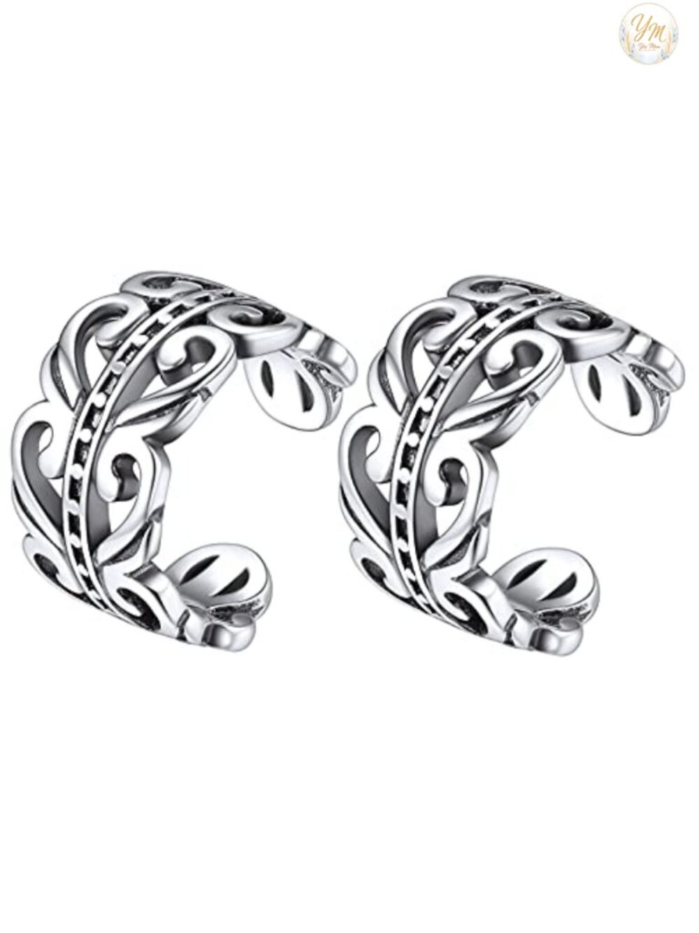 925 Sterling Silver Ear Cuffs Non-Piercing Cartilage Earrings Conch Cuff